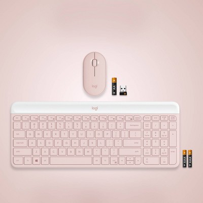 Logitech MK470 Keyboard - Pink