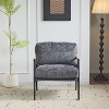 Sapphtopaz Accent Chair Modern Armchair Minimalist Chair for Bedroom with Wooden Armrest and Metal Legs Accent Chairs for Living Room - 4 of 4