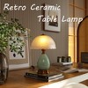Itopfox Vintage Ceramic Table Lamp for Living Room & Bedroom, Retro Nightstand Lamp with 3-Level Brightness, Classic Chinoiserie Green Home Decor - 2 of 4