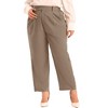 Agnes Orinda Women's Plus Size Business Work Elastic Waisted Long Straight with Pocket Suit Pants - 2 of 4