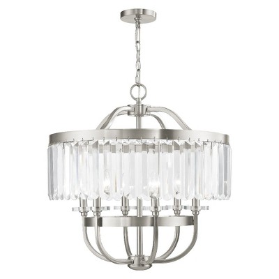 Mini Bronze Crystal Chandelier with Hand Painted Finish