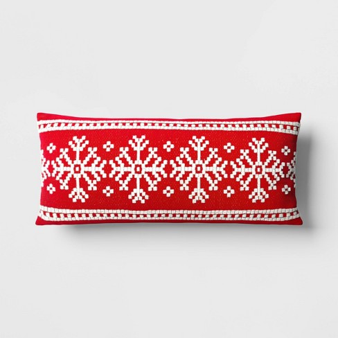 Oversized red throw outlet pillows