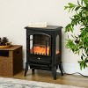 Syemin Indoor Fireplaces 22" Electric Fireplace Heater, Freestanding Fire Place Stove with Overheating Protection, Black, 15.4"*9.4"*22.4" - 2 of 4