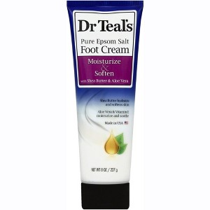 Dr. Teals - Foot Care Therapy, Foot Cream with Pure Epsom Salt, Moisturize & Soften, Shea Butter & Aloe Vera, 8 Oz - 1 of 4