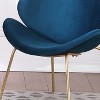 Sapphtopaz Modern Simple Velvet Dining Chairs Set of 2, Upholstered Side Accent Chairs Kitchen Chairs with Gold Metal Legs for Dining Room, Kitchen - 4 of 4