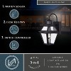 VAXCEL Nottingham Black Motion Sensor Dusk to Dawn Outdoor Wall Lantern Light Clear Glass - 2 of 4