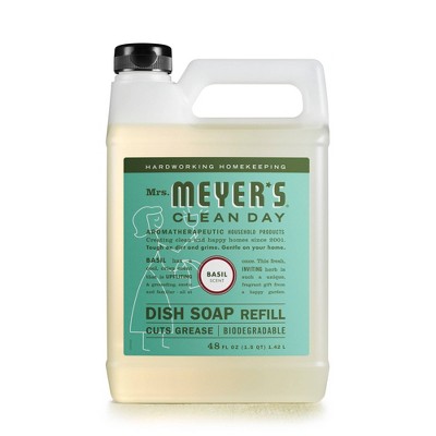 Mrs. Meyer&#39;s Clean Day Basil Liquid Dish Refill - 48 fl oz