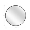 Dovelina Round Aluminum Framed Bathroom Vanity Mirror Hanging Mirror（Set of 2) - 3 of 4