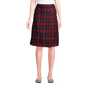 School Uniform Young Women's Plaid A-line Skirt Below the Knee - 1 of 2