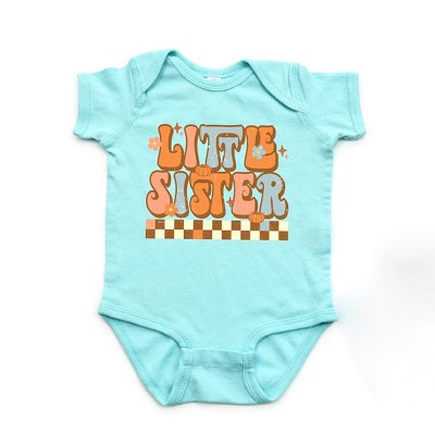 The Juniper Shop Little Sister Checkered Baby Girl Bodysuit