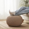 Round Pouf Foot Stool Ottoman by Sweet Home Collection - 2 of 4