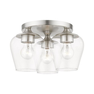 Livex Lighting Willow 3 - Light Flush Mount in  Brushed Nickel