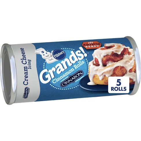 Pillsbury Grands! Cinnamon Rolls With Cream Cheese Icing - 17.5oz/5ct ...