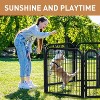 Dog Playpen for Large Medium Small Dogs, Heavy Duty Metal Dog Fence with Gate, Portable & Fold up Puppy Exercise Pen for Yard, Garden, RV Camping - 2 of 4