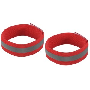 Unique Bargains Reflective Bands for Arm Wrist Ankle Leg Strip Wide Green 2 Pack - 1 of 4