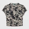 Women's Printed Cap Sleeve Ruff-Collar Blouse - Wild Fable™ - 4 of 4