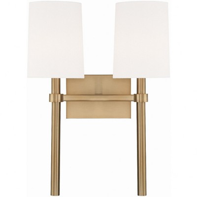 Crystorama Lighting Bromley 2 - Light Sconce in  Vibrant Gold