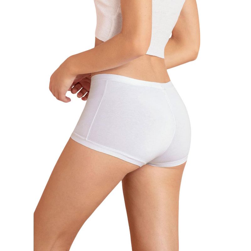 Leonisa  Simply Comfortable 3-Pack Stretch Cotton Boy short Panties -, 3 of 7