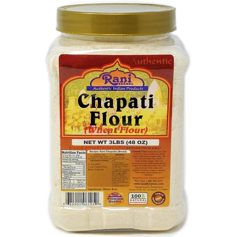 Chapati Flour (Pure Whole Wheat Atta) - 48oz (3lbs) 1.36kg - Rani Brand Authentic Indian Products, 1 of 5