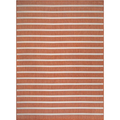 Nourison Positano Modern Stripes Flatweave Outdoor Rug