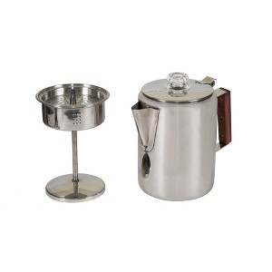 Stansport Stainless Steel Percolator Coffee Pot 9 Cups - 1 of 4