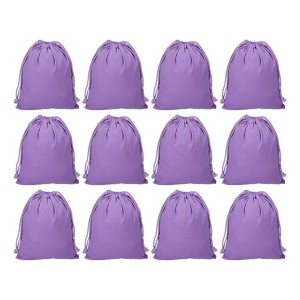 Unique Bargains 100% Cotton Reusable Washable Luggage Organizer Drawstring Bags 12 Pcs - 1 of 4