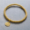 Ross-Simons 4mm 18kt Gold Vermeil Bead Stretch Bracelet With Removable 18kt Gold Over Sterling "T and T Twin Talk" Logo Charm - 3 of 4