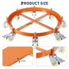 55 Gallon Drum Dolly 1000 lbs - Barrel Cart With Swivel Casters & Cross Braces, Non Tipping Drum Transport for Warehouse/Factories - 2 of 4