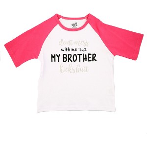 Pavilion Gift Company - My Brother - 2T 3/4 Length Pink Sleeve Shirt - Shirts - 1 of 4