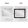 Amanti Art Mirror Makeover Bathroom Mirror Frame Border Kit - Fully Assembled Peel and Stick Frame - Mirror NOT Included - Grand Black Narrow Trim - 4 of 4
