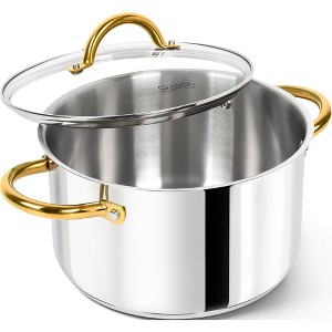MICHELANGELO Stainless Steel Pots - Induction Pot with Lid, 18/10 Stainless Steel Stock Pot, Non Toxic Cooking Pot, Oven & Dishwasher Safe - 1 of 4