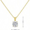 Sterling Silver Cubic Solitaire Pendant Necklace, 2" extender, and a lobster clasp closure, this necklace is trendy and versatile - 4 of 4