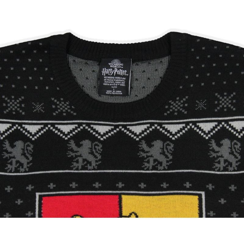 Harry Potter Men's House Crests Ugly Christmas Sweater - All 4 Houses Available, 5 of 7