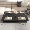LIVAREEmlen Lift-Top Coffee Table with 2 Drawers, Center Table with Foldable Top and Hidden Storage Compartment for Living Room(Black) - 2 of 4