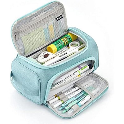 Fmeida Big Capacity Pencil Case High Large Storage Pouch Marker Pen Case Travel Simple Stationery Bag School College Office Organizer