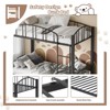 Metal Bunk Bed Twin Over Twin, Heavy Duty Bunkbeds Frame with Arched Guardrail and Safety Ladder, Sturdy Steel Bed for Kids Boys Girls - 4 of 4