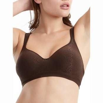 Beauty by Bali Women's Double Support Jacquard Wirefree Bra B372 - Taupe  Tan 36B