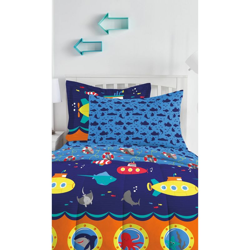 Full Submarine Kids&#39; Bed in a Bag Navy - Dream Factory, 5 of 8