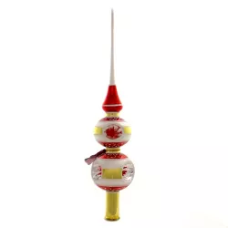 Tree Topper Finial 12.25" Red & Gold Reflector Tree Topper Christmas  -  Tree Toppers