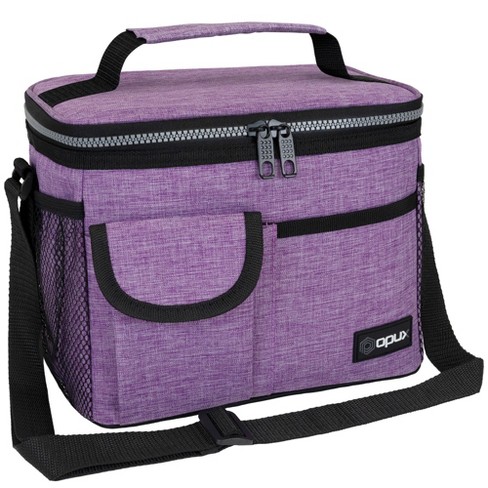 Opux Insulated Lunch Box Men Women, Large Soft Cooler Bag Work School  Picnic, Leakproof Tote Shoulder Strap Kid Adult (heather Purple, Medium) :  Target