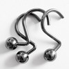 Home Mart Goods 12 Piece Set - Nickel Black Heavy Duty Ball Shower Curtain Hooks Rings Rustproof Metal - 4 of 4