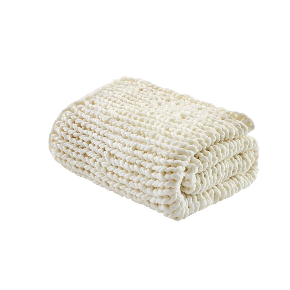 Get The 50x60 Chunky Double Knit Handmade Throw Blanket Ivory From Target Now Accuweather Shop