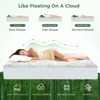 Itopfox Ultra-Soft Cooling Mattress Topper - Thick Bamboo-Viscose Pillow Top Pad, Breathable Fluffy Soft Cover with Deep Pocket, Green - 4 of 4