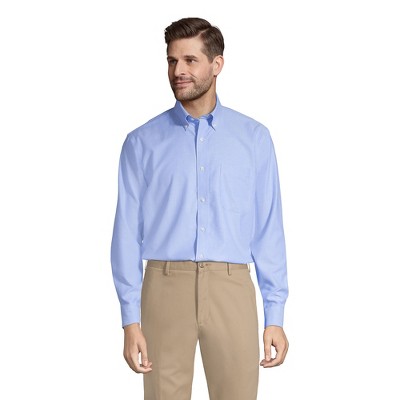 Lands' End Men's Pattern No Iron Supima Oxford Dress Shirt