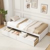 Tangkula Twin Size Captain Bed w/ 2 Drawers Slats Support Twin Daybed Heavy Duty Wood White - 2 of 4