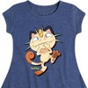 Girls' - Pokémon - Meowth Shadow Fit & Flair Cap Sleeve Dress - 2 of 3