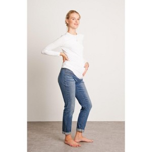 NOM Maternity Liv Long Sleeve Crew Neck Tee - 1 of 4