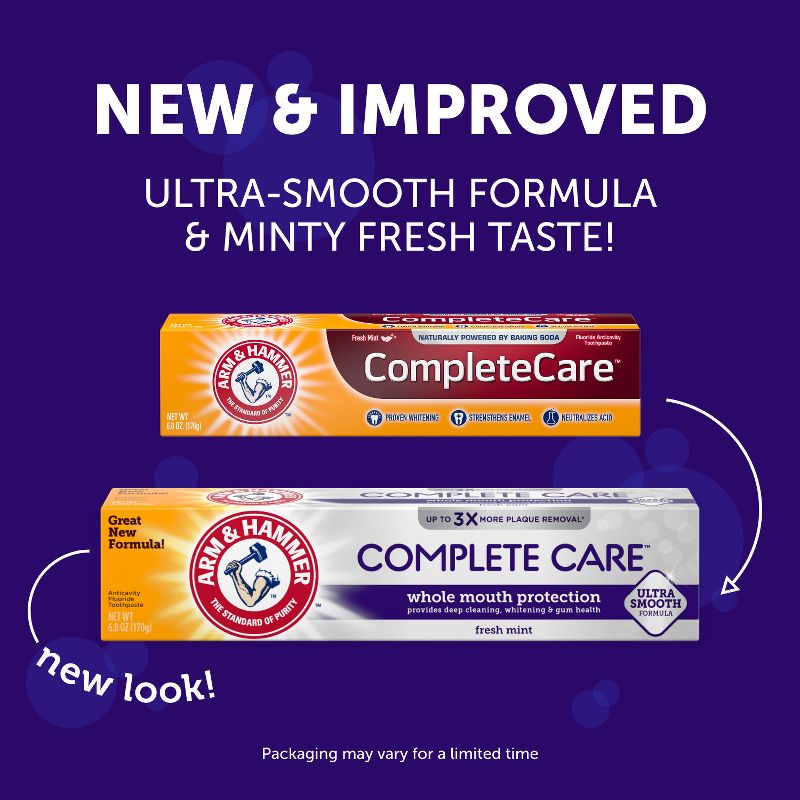 ARM &#38; HAMMER Complete Care Toothpaste - Fresh Mint - 6oz, 4 of 10