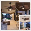 Kviflon 52 Inches Tropical Palm Leaf Waterproof Ceiling Fans with Lights and Remote/APP Reversible 6 Speeds - 2 of 4