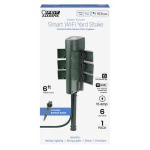 Feit Electric Outdoor 6 ft. L Green Smart Outlet Stake With WiFi - 1 of 1